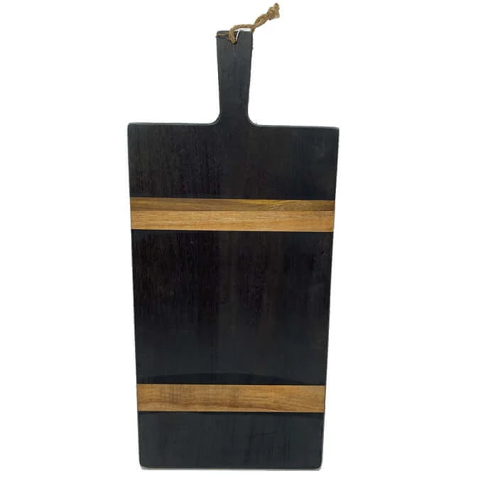 Black Rectangular Acacia Wood Bread Board 22.5 inch